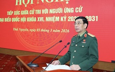 Đại tướng Phan Văn Giang tiếp xúc cử tri tại tỉnh Thái Nguyên