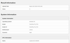 OnePlus 15T lộ điểm hiệu năng ấn tượng trên Geekbench, hé lộ cấu hình mạnh mẽ