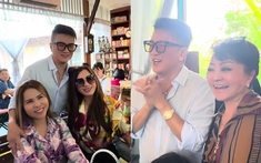 Vợ cũ Bằng Kiều tới quán Đàm Vĩnh Hưng, tình cờ gặp Hương Lan: "Tôi cùng 20 đồng bọn tới"