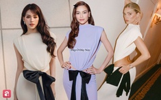 Hà Hồ - Tiểu Vy đọ dáng bất phân thắng bại, trong mẫu đầm thướt tha tựa nữ thần