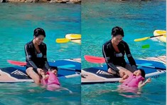 Nữ diễn viên Việt đưa con đi biển chơi mà hàng trăm người phải thốt lên: "Người mẹ vĩ đại"
