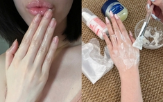 Cô gái trẻ duy trì đôi tay mềm mịn nhờ ủ tay với Vaseline và Vitamin E theo tỉ lệ 1:1