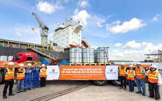 Tôn Phú Mỹ xuất khẩu 27.000 tấn tôn thành phẩm sang Brazil qua Cảng Quốc tế Thị Vải