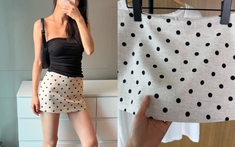 Không ngờ một chiếc chân váy chấm bi lại có thể khiến có được set đồ sang và cuốn hút đến vậy