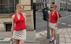 Chiếc áo đỏ khiến mọi bức ảnh mùa hè trông như được chụp ở Paris