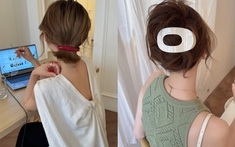 Mùa hè này, tóc búi thấp hay tóc ngắn đều đẹp hơn nhờ một chiếc kẹp ngang nhỏ xíu
