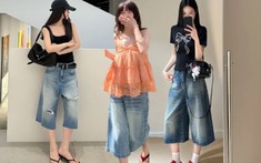 Có vẻ quần jeans lửng ống rộng đang âm thầm thay thế những chiếc quần dài quen thuộc