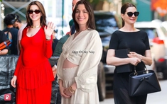 Bà bầu sành điệu nhất lúc này gọi tên Anne Hathaway: Lên đồ thời thượng, phụ kiện tiền tỷ khi ra đường