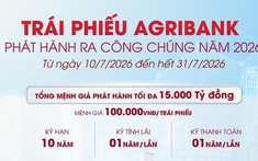 Agribank chào bán 15.000 tỷ đồng trái phiếu ra công chúng 2026