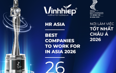 Vĩnh Hiệp Gia Lai được vinh danh “Nơi làm việc tốt nhất châu Á 2026” tại HR Asia Awards