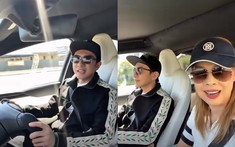 Đan Trường sang Mỹ tự lái xe ô tô chở 1 nữ đồng nghiệp đi chơi