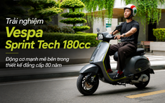 Trải nghiệm Vespa Sprint Tech 180cc: Động cơ mạnh mẽ bên trong thiết kế đẳng cấp 80 năm