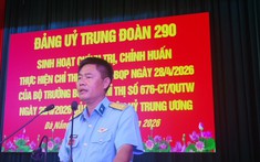 Trung đoàn Ra đa 290 sinh hoạt chính trị, chỉnh huấn thực hiện Chỉ thị 76 và Chỉ thị 676