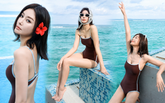 Những bức ảnh bikini của Tần Lam gây sốt trên mạng: Chiếc cổ thanh tú và vóc dáng hoàn hảo, quyến rũ khiến không ai tin cô đã U50