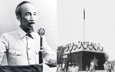 Chủ tịch Hồ Chí Minh đọc Tuyên ngôn Độc lập năm 1945