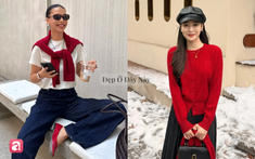 Mùa thu này, muốn mặc chuẩn old money nhưng không nhàm chán, hãy thử cardigan đỏ
