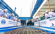 Hợp long cầu vượt sông Hậu kết nối Trà Vinh với Sóc Trăng