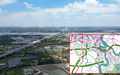 Cây cầu dài hơn 3km trên cao tốc Bến Lức - Long Thành vừa được nối liền
