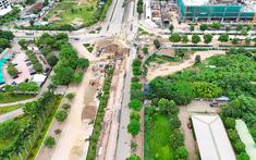 Cận cảnh khu vực hầm chui hơn 1.100 tỷ đồng trên đại lộ Tây Thăng Long trước ngày khởi công