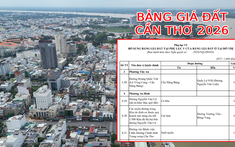 Bảng giá đất Cần Thơ 2026 có gì mới sau đợt bổ sung, điều chỉnh loạt tuyến đường, khu vực?