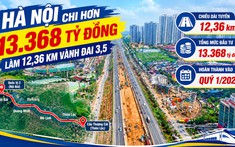Hà Nội chi hơn 13.368 tỷ đồng làm 12,36 km Vành đai 3,5