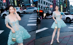Lý Nhã Kỳ chụp ảnh street style, khoe nhan sắc quyến rũ giữa lòng Đài Bắc