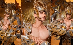 Nam vương Tuấn Ngọc công bố trang phục dân tộc chính thức tại Mr World 2024 - “Thạch long họa khắc”