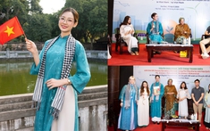 Hoa hậu Bảo Ngọc điều hành phiên đối thoại thanh niên cùng Phó Tổng thư ký Liên Hợp Quốc