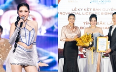 Thủy Bùi trình diễn ấn tượng tại Miss Cosmo Vietnam 2025, nhận chức "Giám đốc Bản quyền Đắk Lắk"