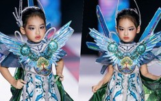 Mẫu nhí 3 tuổi biết hai ngoại ngữ, tự tin sải bước trên sàn diễn