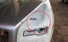 Xót xa với hình ảnh chiếc xe siêu sang Rolls-Royce Ghost xuất hiện tại Quảng Nam với vết móp khá lớn