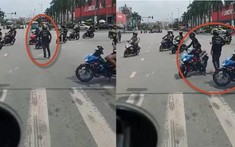 Đoàn "phượt thủ" hàng trăm xe lại chặn đường qua ngã tư gây bức xúc tại Hải Dương