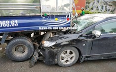 Tài xế nghi say rượu lái Honda Civic tông liên hoàn 2 ô tô trên đường Võ Chí Công