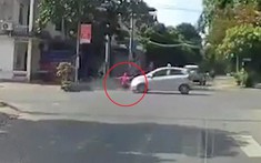 Nghệ An: "Nữ Ninja" đi xe máy vượt đèn đỏ và phải trả giá ngay lập tức