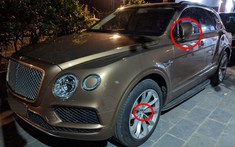 Bentley Bentayga hơn 23 tỷ đồng bị kẻ gian "vặt gương" và logo đã được lắp đầy đủ phụ kiện
