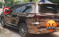 Hà Nội: "Chuyên cơ mặt đất" Lexus LX570 nổi bật với bộ áo crôm cũng bị kẻ gian vặt mặt gương