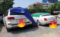 Xe siêu sang Bentley và Lexus LX570 biển Hà Nội bị chủ "bỏ rơi" ngoài bãi xe hơn nửa năm