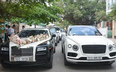Cặp đôi xe siêu sang đưa dâu hàng đỉnh của con gái Minh "Nhựa"