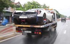 Pagani Huayra của Minh "Nhựa" dầm mưa trên xe chuyên dụng từ Đà Nẵng ra đến Huế