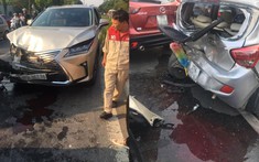 Nghệ An: SUV hạng sang Lexus RX gây tai nạn liên hoàn cho 3 chiếc ô tô và 2 xe máy