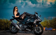 Người đẹp Đà thành khoe dáng bên Kawasaki Ninja 400