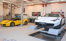 Xưởng dịch vụ của đại lý siêu xe Ferrari đã qua sử dụng trong ngày khai trương có gì hấp dẫn