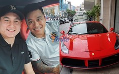 Thủ thành Đặng Văn Lâm khoe ngồi siêu xe Ferrari 488 GTB hơn 11 tỷ đồng của Tuấn Hưng