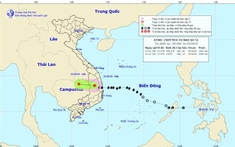 Bão số 5 suy yếu thành áp thấp nhiệt đới