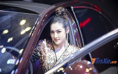 Á hậu Dương Tú Anh và ca sỹ Noo Phước Thịnh xuất hiện tại gian hàng Audi trong triển lãm VMS 2019