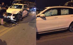 Gây tai nạn liên hoàn trên cầu Vĩnh Tuy, Mercedes-Benz GLC bung túi khí kín cửa sổ
