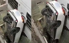 Ô tô lao xuống mái tôn nhà dân, tài xế làm điều đó như thế nào?