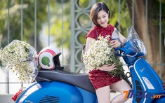 Lãng mạn đầu đông cùng người đẹp Hà thành, cúc họa my và Vespa