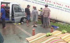 Quảng Ngãi: Xe container đối đầu ô tô khách chở các sư thầy của Hội Phật giáo, 3 người tử vong