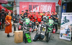 Cộng đồng chơi xe mô tô Hà Nội giao lưu với biker Ấn Độ đang trên đường đi vòng quanh thế giới